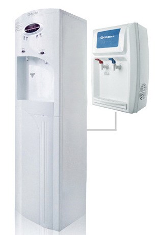 商用立式直饮水机 连接自来水直接净化后 加热制冷直接饮用