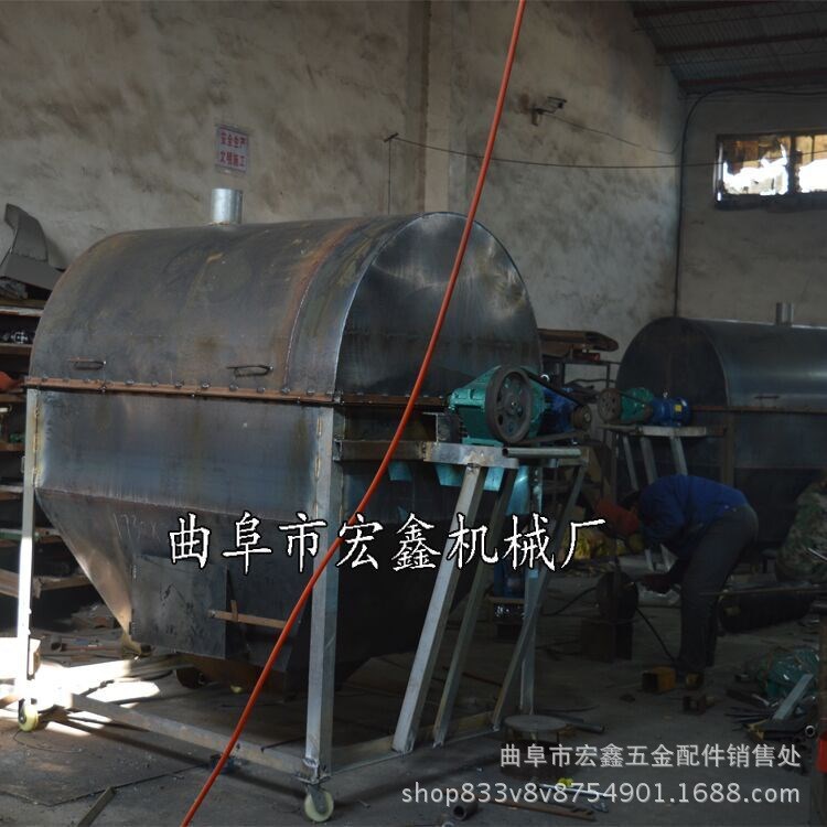 燃气加热滚筒炒锅?全自动炒货机立式板栗炒货机的价格