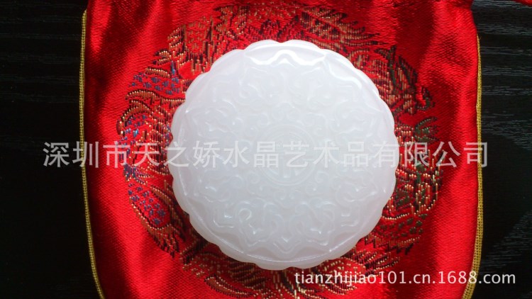中秋节礼品 运月玉石月饼 月圆人团圆茶叶罐 和和美美玉茶叶罐