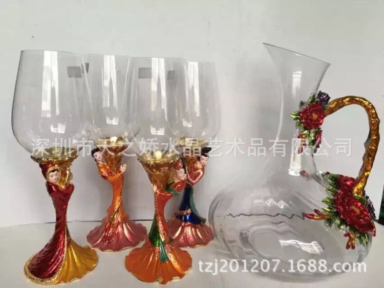 四大美人红酒杯 乔迁礼品 送客户送领导 年会礼品