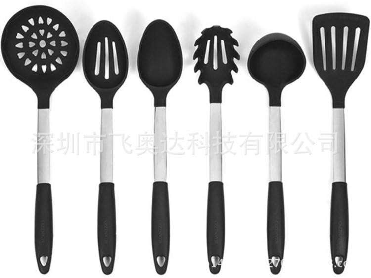 6件套厨具 不锈钢硅胶制品 烹饪好帮手 厨房用品