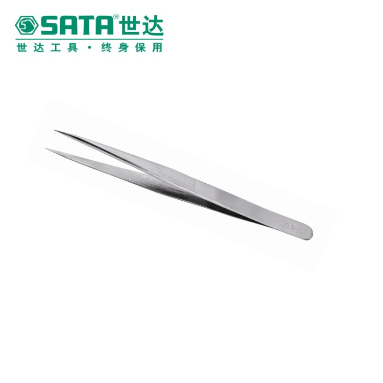 世达工具快速夹具精密镊子不锈钢镊子特尖头长镊子维修摄子03102