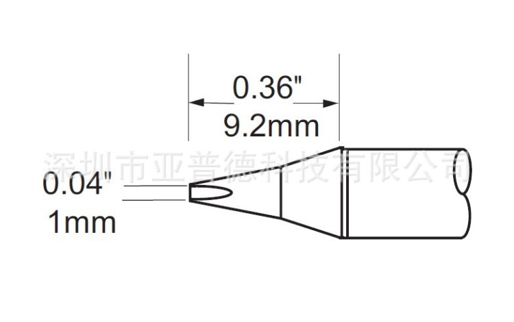 Metcal SFP-CH10/STP-CH10/SCP-CH10 焊接返修烙铁头 凿型