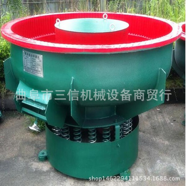 自动出料震动抛光机 150升直口自动分选震动研磨机视频