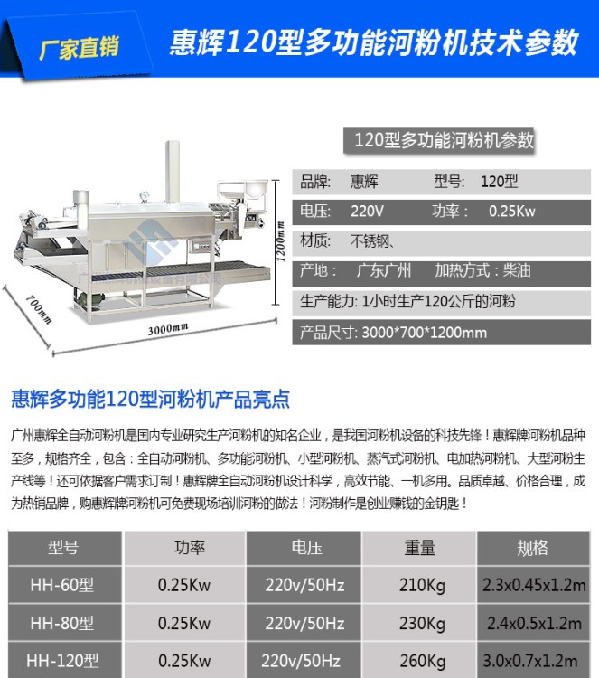 供应 120公斤河粉机厂家 凉皮机 猪肠粉机商用