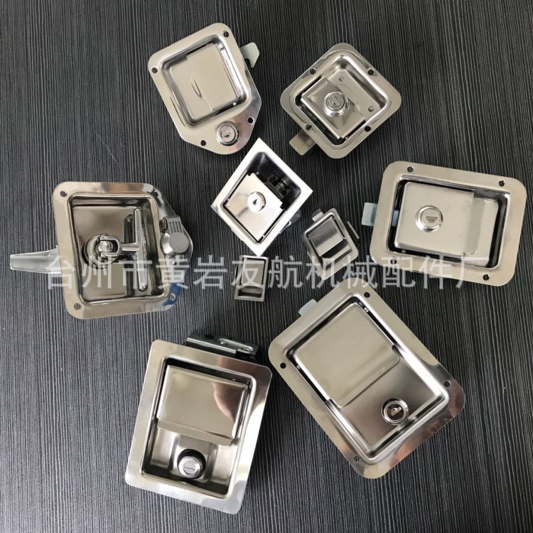 不锈钢平面盒锁 电柜锁面板锁 工具箱锁 Paddle Handle Lock