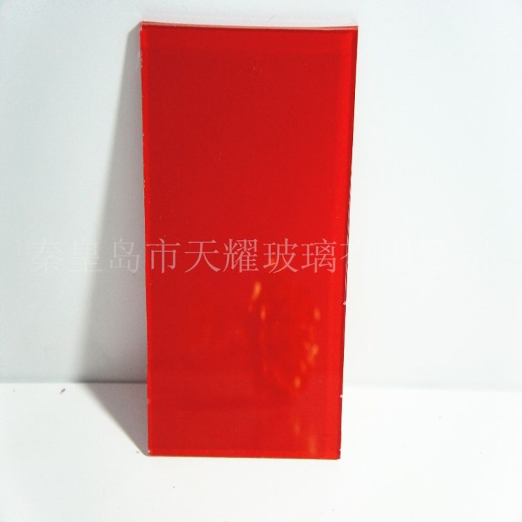 大量批发红色烤漆玻璃 4mm 玻璃背景墙 玻璃深加工