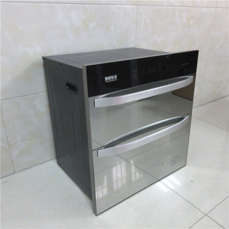 低价库存雅厨欧派嵌入式消毒柜 镜面 线架 100L大容量 515W