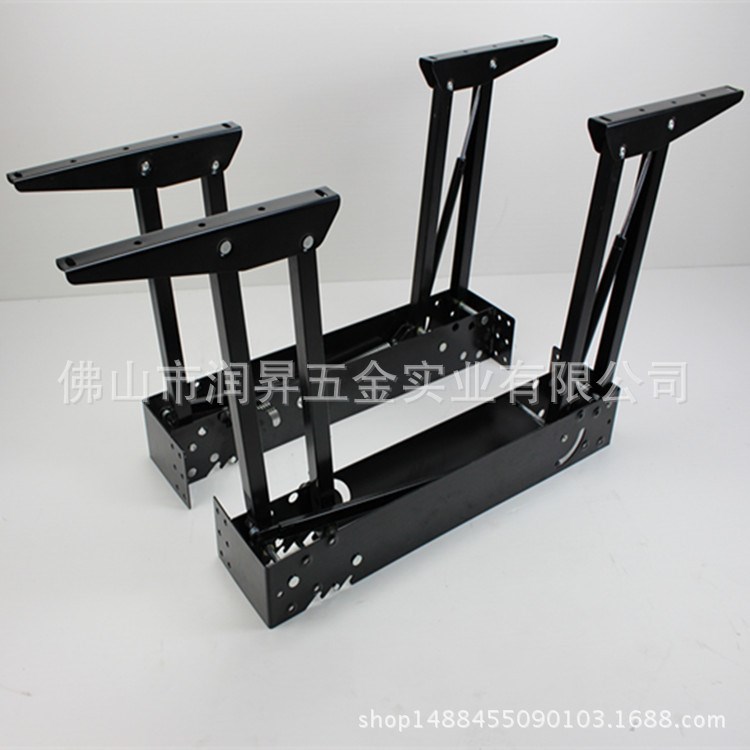 供应家具五金 大款双联动带缓冲 多功能升降茶几饭桌B12-2H