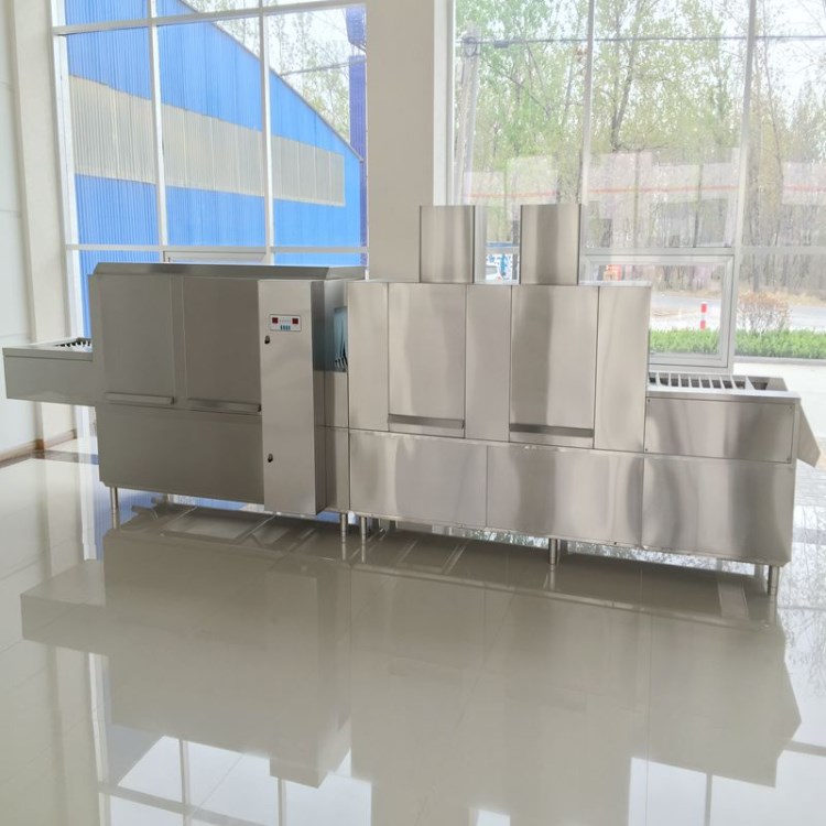 大型全自动拨齿式洗碗机 不锈钢流水线商用洗碗机尺寸可定制