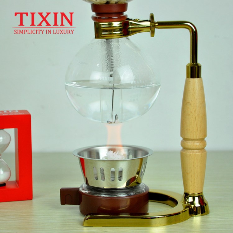 TIXIN/梯信 虹吸式咖啡壶家用 台湾原装玻璃塞风壶 手动煮咖啡机