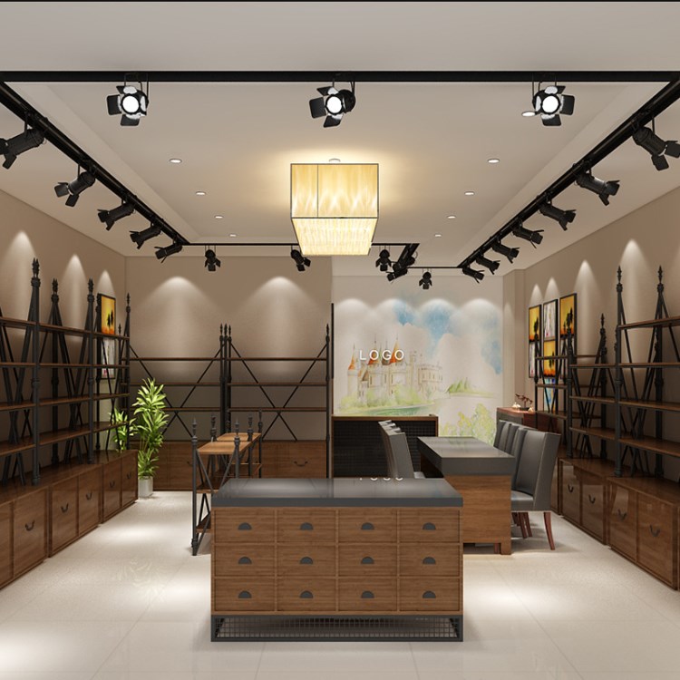 厂家定制化妆品展示柜彩妆展台化妆品展示柜单柜钢木货架玻璃展柜