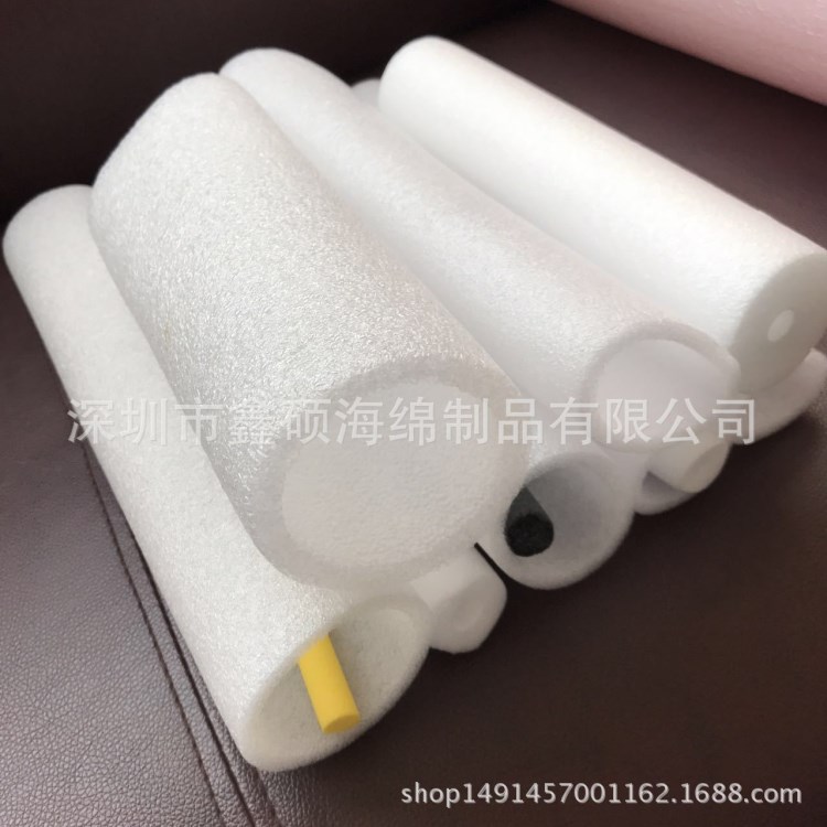 玻璃瓶物流包装珍珠棉内托 珍珠棉管粘底 防震防护EPE珍珠棉材料