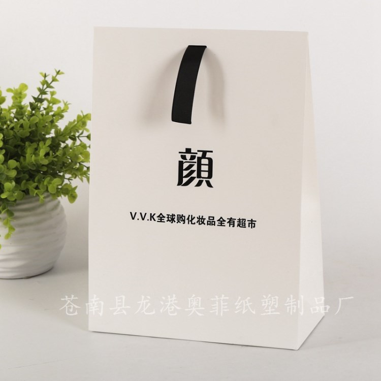 新款丝带牛皮纸袋定制礼品袋服装包装手提袋黄金珠宝饰品袋