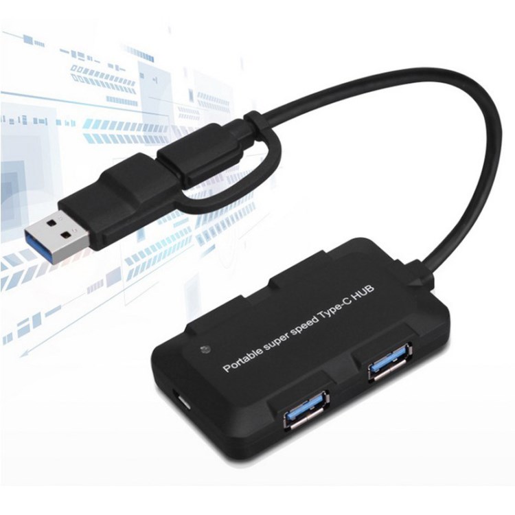 工厂批发 USB+type-c 3.0 HUB  网络集线器 USB分线器 type-c hub