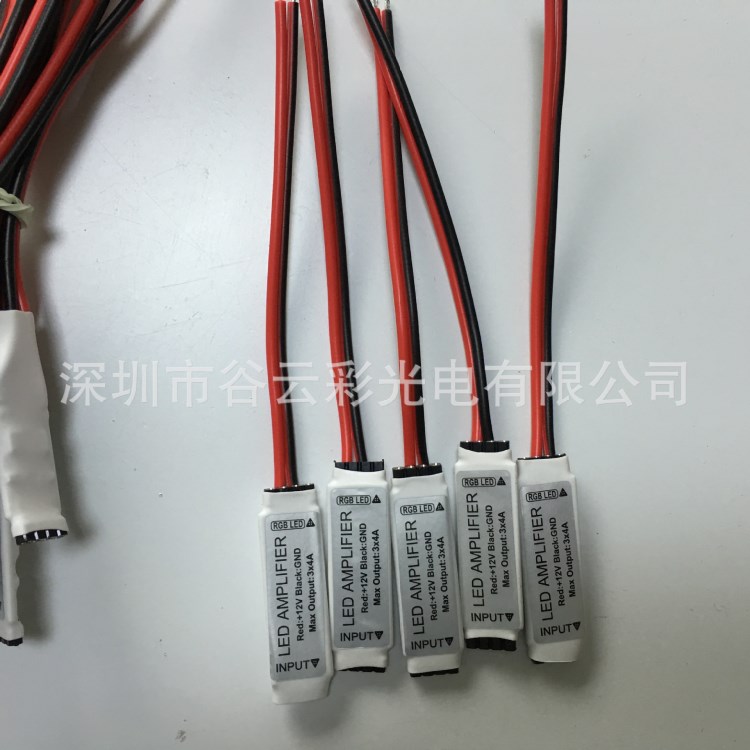 迷你LED七彩放大器 超薄RGB灯条中继器 灯带微型分控 mini DC12v