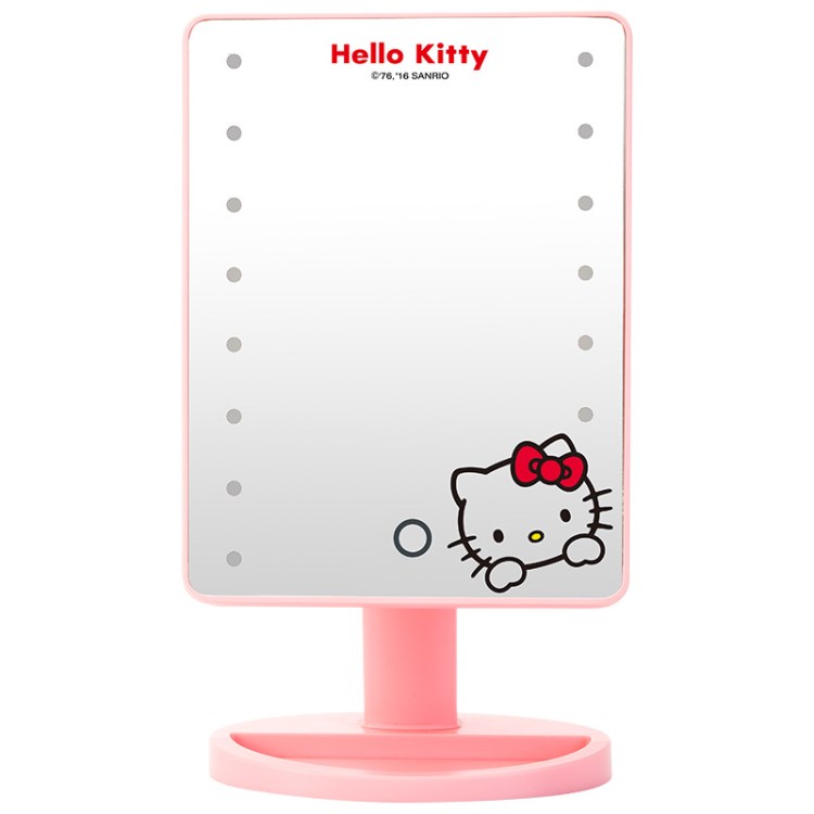 新品发售正版Hello Kitty台式LED镜 ABS灯镜 桌面镜