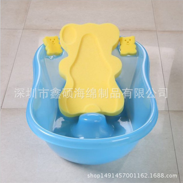 婴儿洗澡沐浴垫海绵 宝宝洗澡防滑浴垫 洗澡盆专用 批发定制