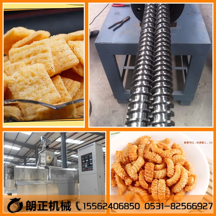 山东济南朗正设备厂家推出膨化油炸零食膨化小食品加工设备生产线