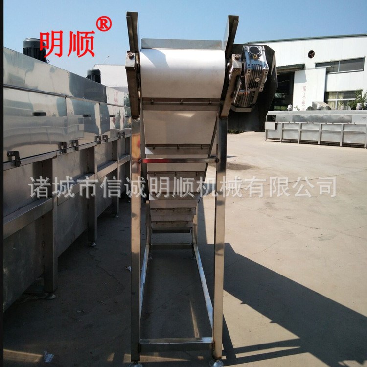 P净小毛传送带家禽屠宰流水线分割输送机输送带爬坡提升机