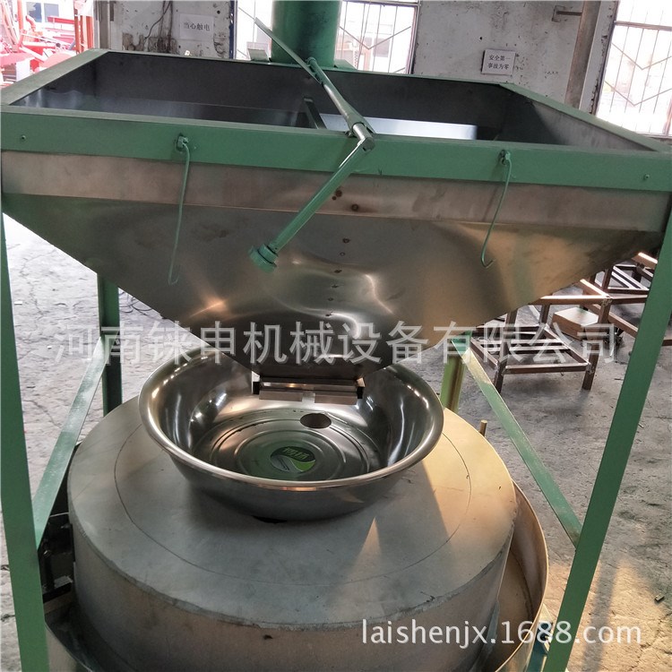 推荐小型机械电动石磨设备 豆汁面粉石磨机 铼申电动石磨磨面机