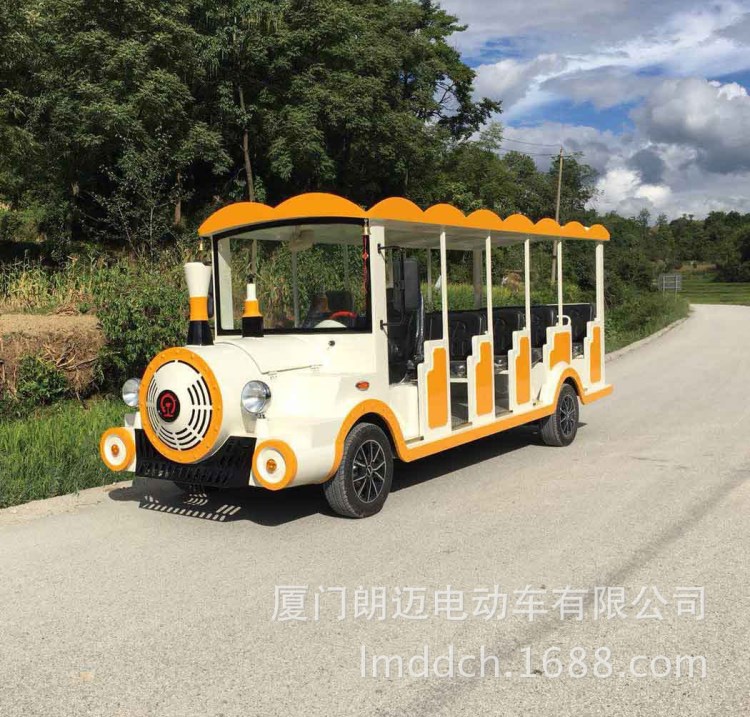 朗迈14座无轨小火车 厦门仿古观光小火车 福建电动小火车供应商