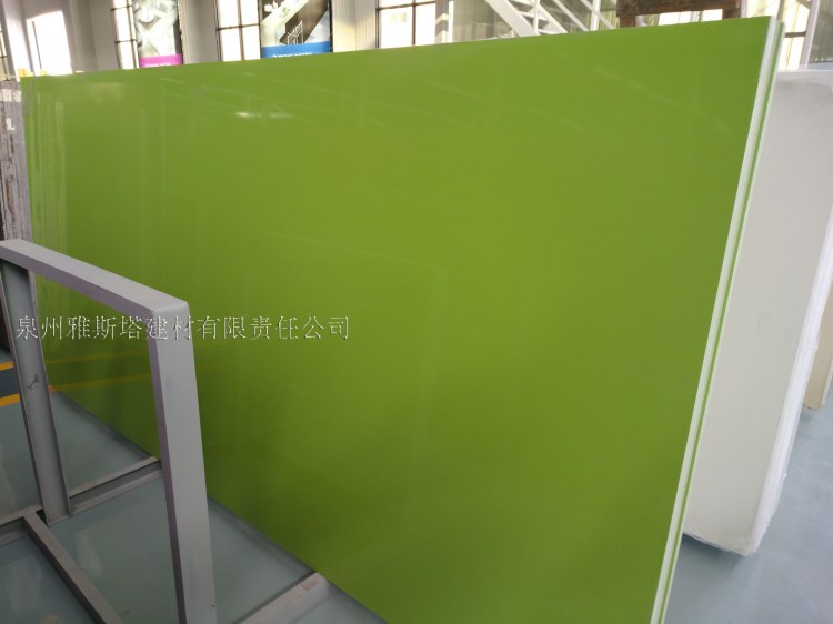 绿色石英石台面板加工定制 人造石生产商 价格低廉质量