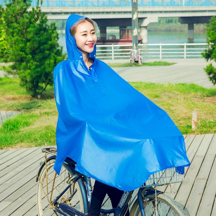 花瓣雨自行车雨衣电动车摩托车男女单人加大透明时尚自行车雨披