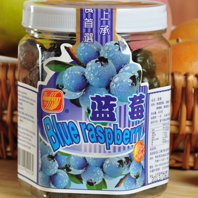 马来西亚蜜饯果干 富达蓝莓420g/瓶 办公室休闲零食品小吃