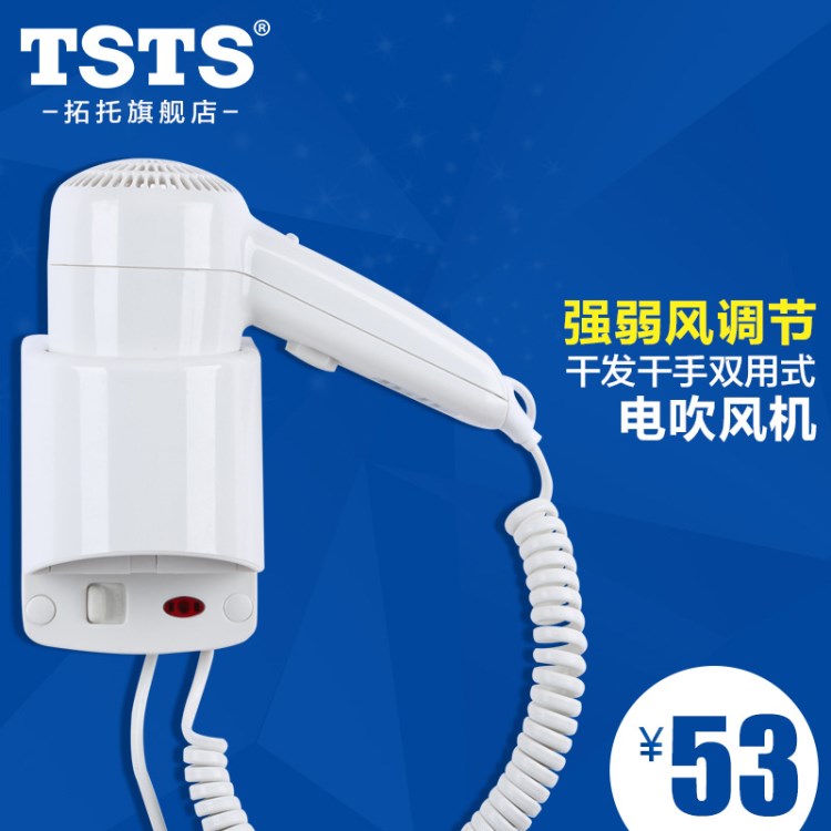 TSTS 酒店宾馆浴室卫生间家用干发器干肤器挂墙壁挂式电吹风机