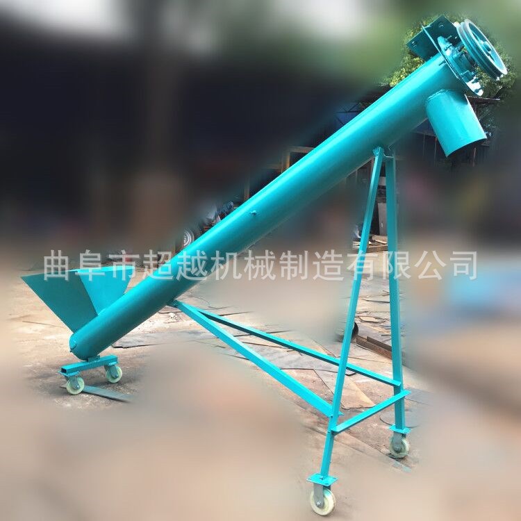 倾斜管式输送机 粉料用碳钢管上料机 移动式不锈钢螺旋加料机