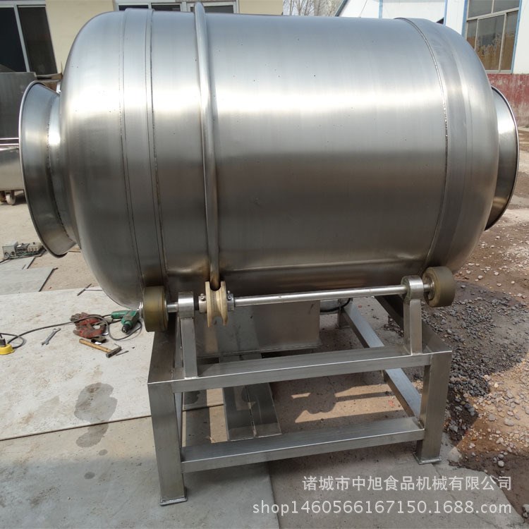 全自动滚筒式拌料机 土豆条拌料调味机 中旭滚筒调味拌料机