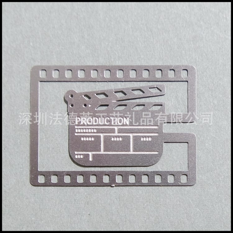 韩版文具精致迷你小书签可爱造型不锈钢腐蚀镂空电影道具书签