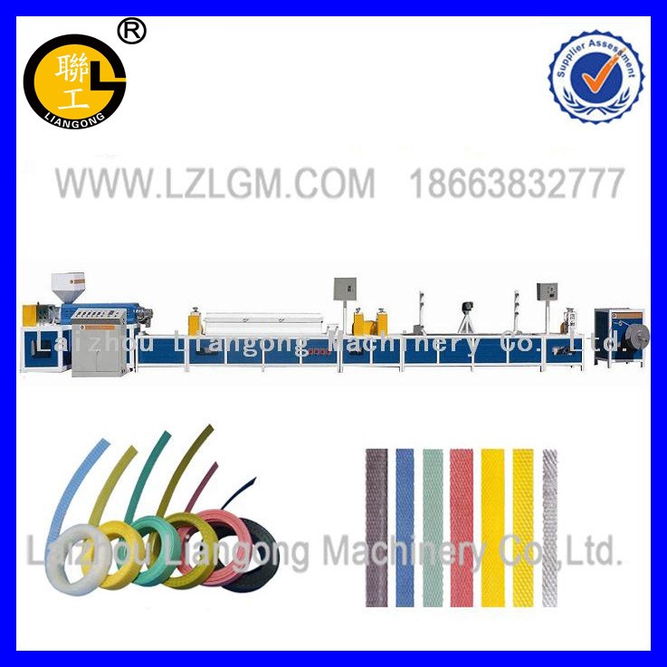 供应塑料机械 LGSJ-DBD-65聚丙烯塑料打包带生产线 PP打包带机组