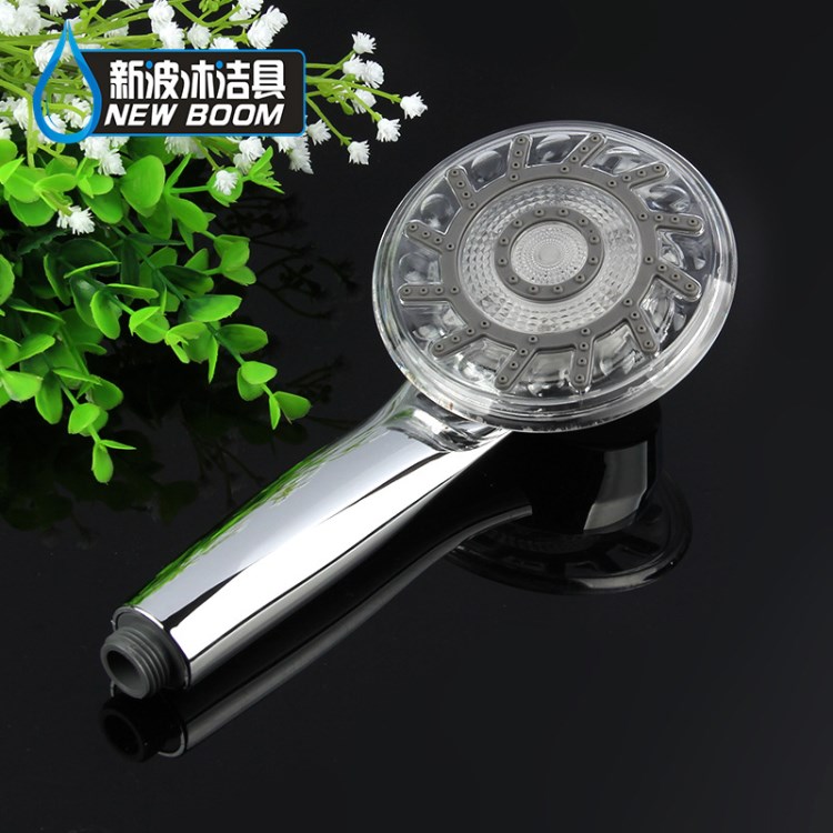 新波沐手提式LED花洒 生产ABS淋浴花洒 LED Shower