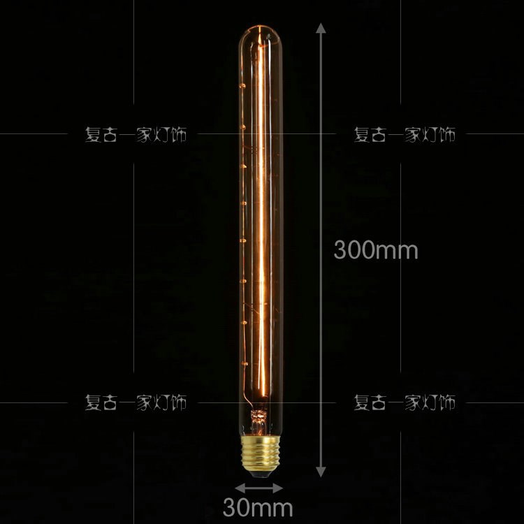 【T300钨丝】 Dimmable 220V 试管长笛 爱迪生装饰灯泡
