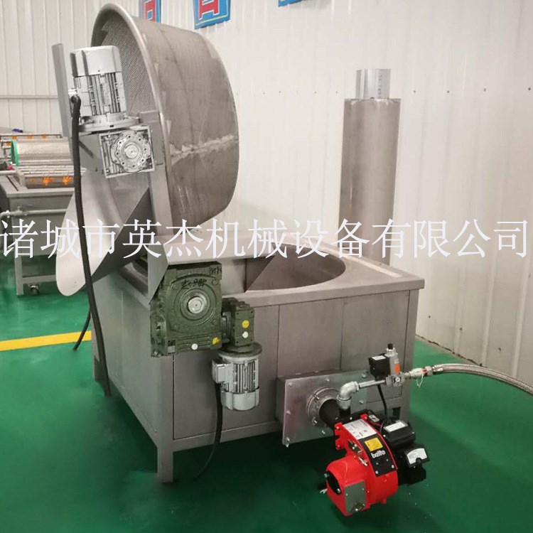 厂家直销不锈钢油炸设备 油水混合油炸机 燃气加热豆泡油炸锅