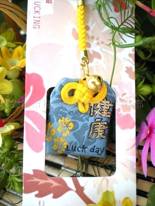 日本广告宣传手机赠品 健康御守挂件手机饰品C94