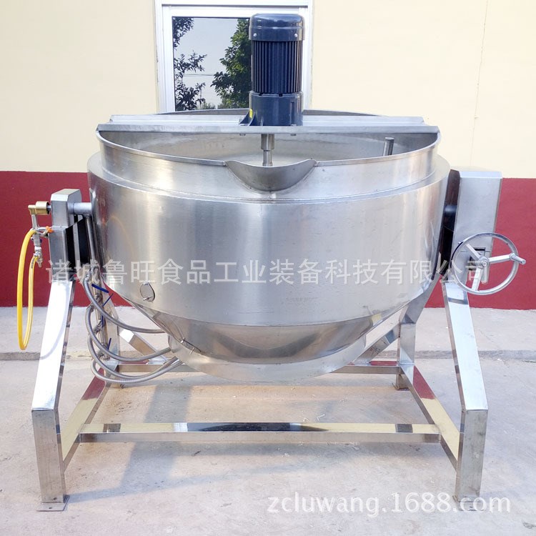 厂家定做燃气搅拌夹层锅 蜜饯加工设备可倾出料 节能环保