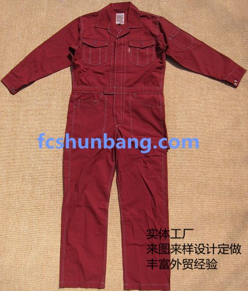 外贸工厂定做出口欧美长袖汽修维修服工程服连体工作服现货多颜色