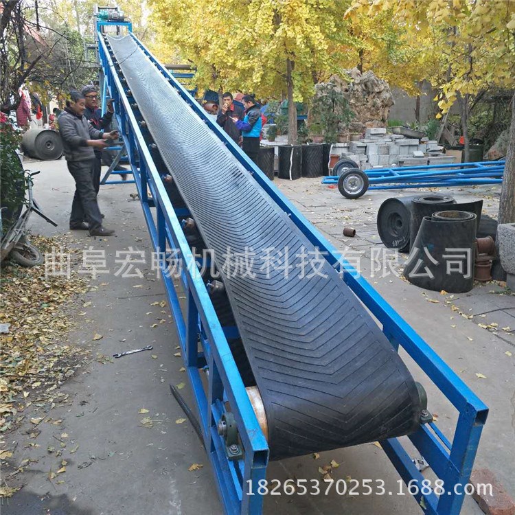 移动倾斜式皮带上料机  码头港口装卸倒运皮带输送机 伸缩传送带