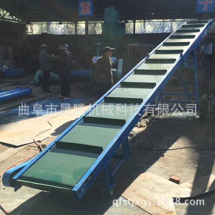 工矿业用带式运输机 袋装化肥皮带输送机 电动升降输送机