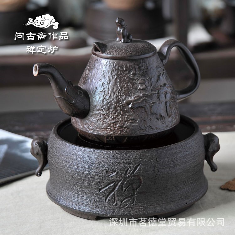 厂家批发电陶炉茶炉家用电茶炉小型光波炉铁壶煮茶器迷你电陶茶炉