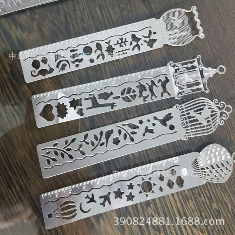 蚀刻精密直尺 不锈钢304材料镂空 金属戒尺