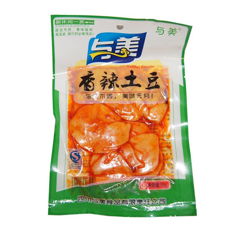 包邮 四川小吃 与美土豆片 烧烤味/香辣味 70g 休闲食品 零食批发