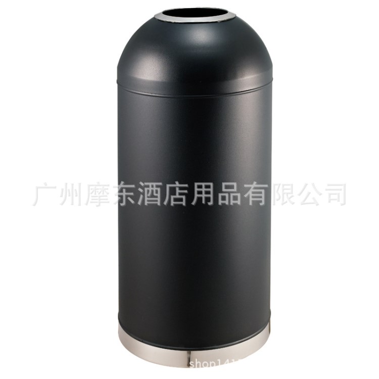 球口商务垃圾桶酒店大堂商场奶茶店影院厅大号不锈钢圆形果皮桶