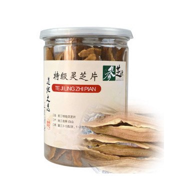 供应灵芝片80g/瓶 长白山特产椴木半野生灵芝 赤芝片 手切中心片