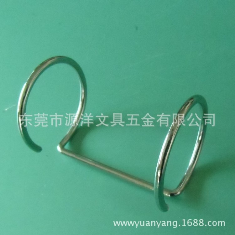 源洋大量生产双孔金属夹子 文具3孔活页开口铁夹 　台历环