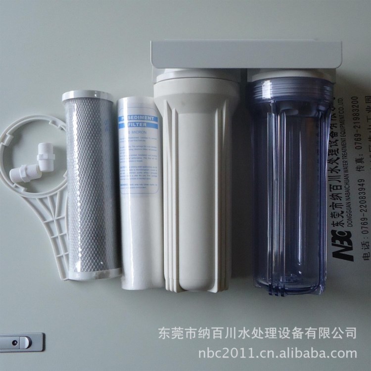 自来水简单过滤器 泥沙铁锈过滤器 PP+活性炭二级过滤器设备