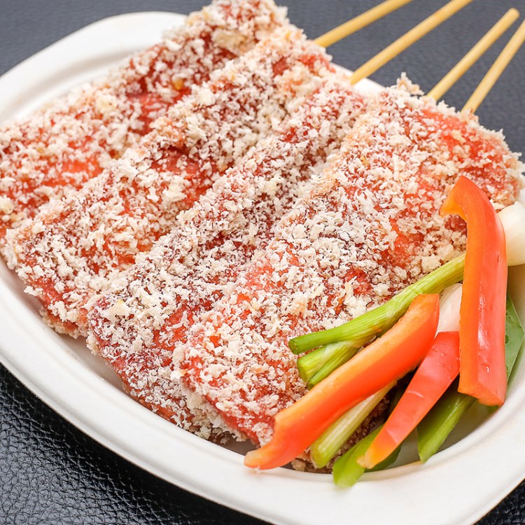 食益园厂家供应 牛排风味串  裹面制品 美味烧烤油炸食品